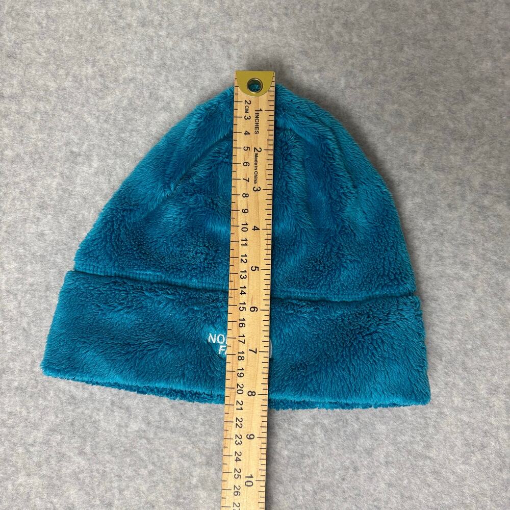 The North Face Kids Blue Fleece Fuzzy Youth Small Beanie Hat - Picture 4 of 5